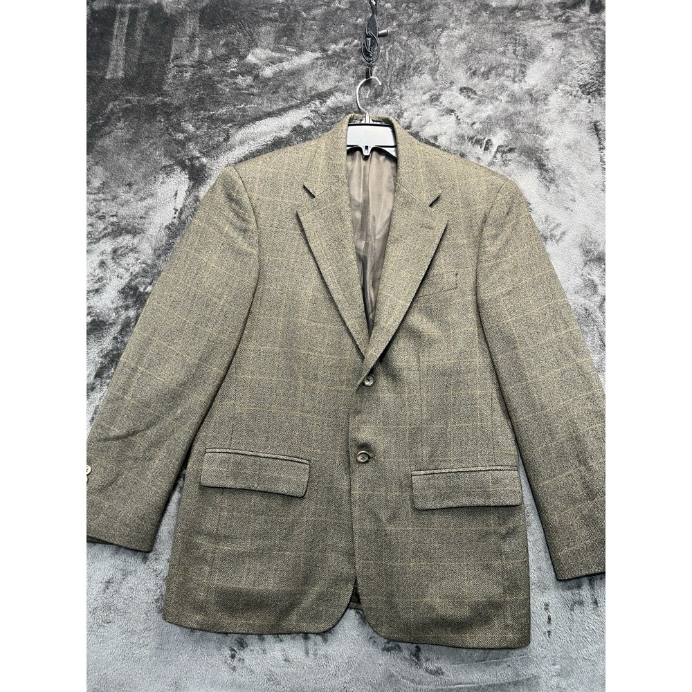 Oscar De La Renta‎ Sport Coat 42R Men's 100% Lambswool Herringbone